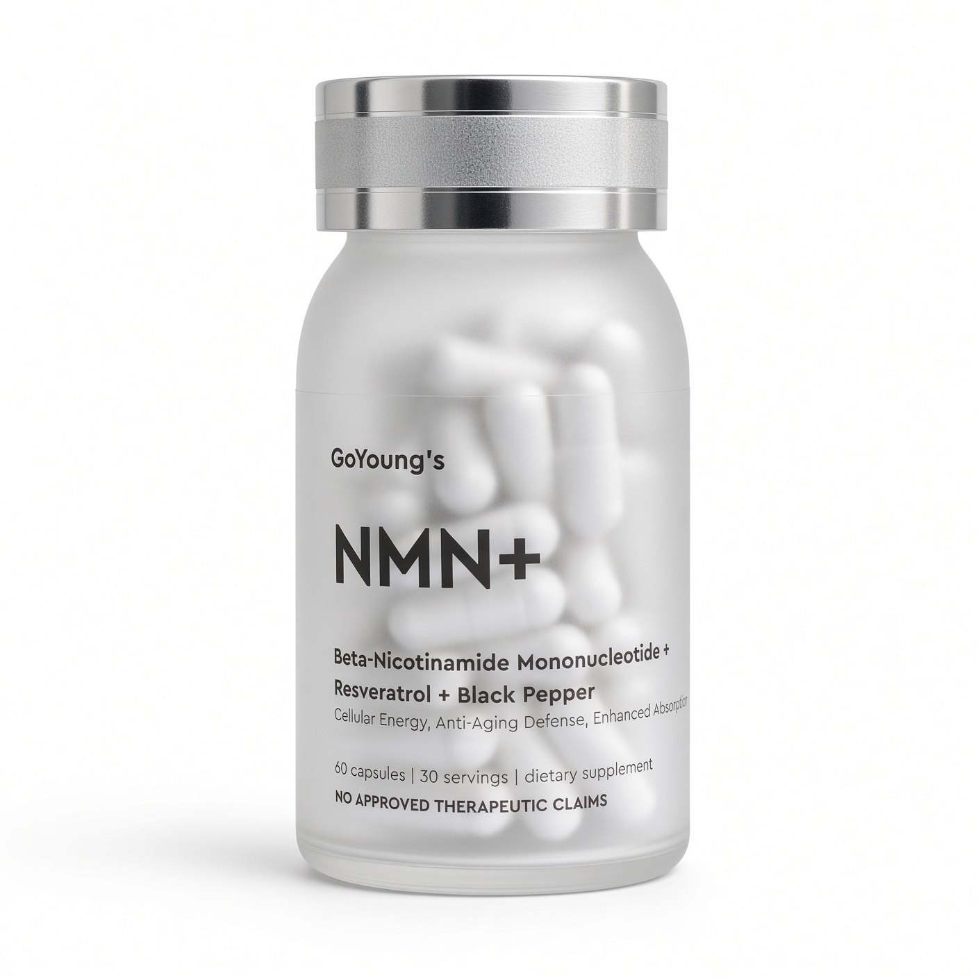 GoYoung NMN+ bottle, front label